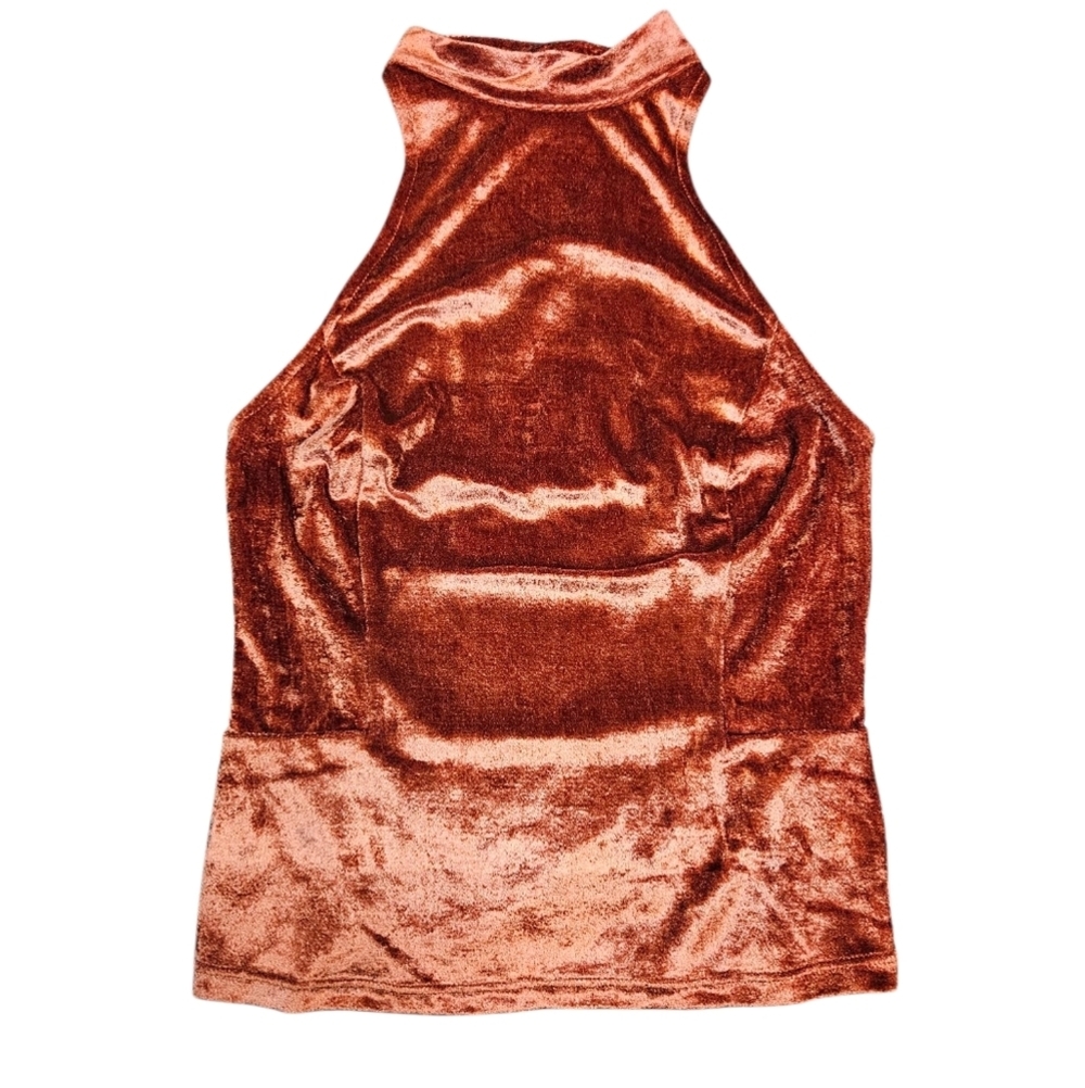 Free People Velvet Mock Neck Sleeveless Top Size XS